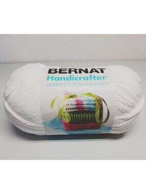 Bernat Handicrafter Cotton Medium size yarn, White